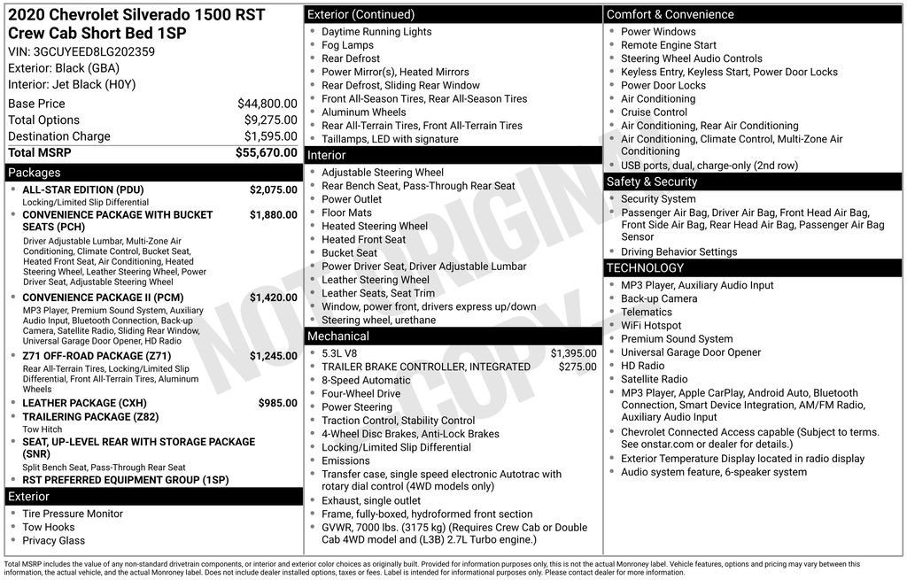 Used 2020 Black Chevrolet RST image 28