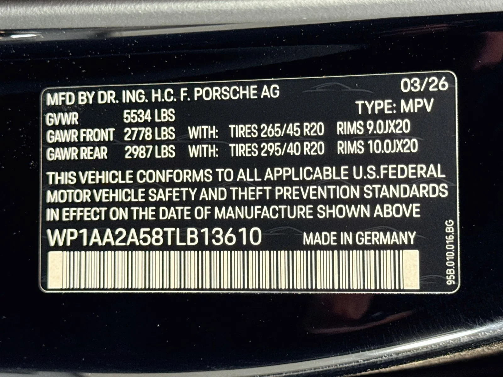 New 2026 Black Porsche  image 26