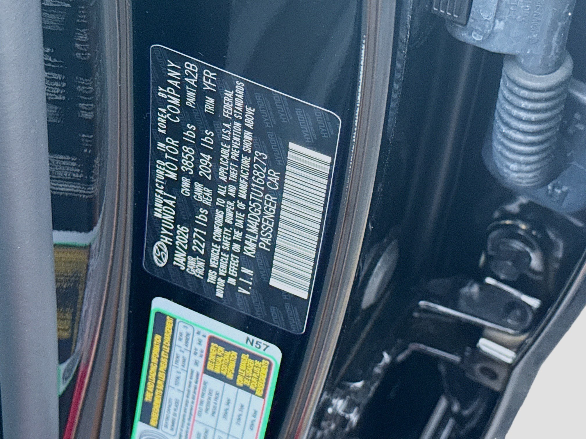 New 2026 Abyss Black Hyundai SEL Sport image 48