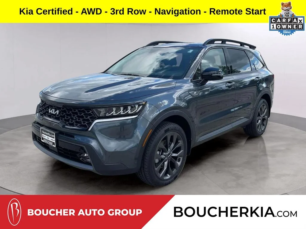 Used 2023 Gravity Gray Kia X-Line EX image 1