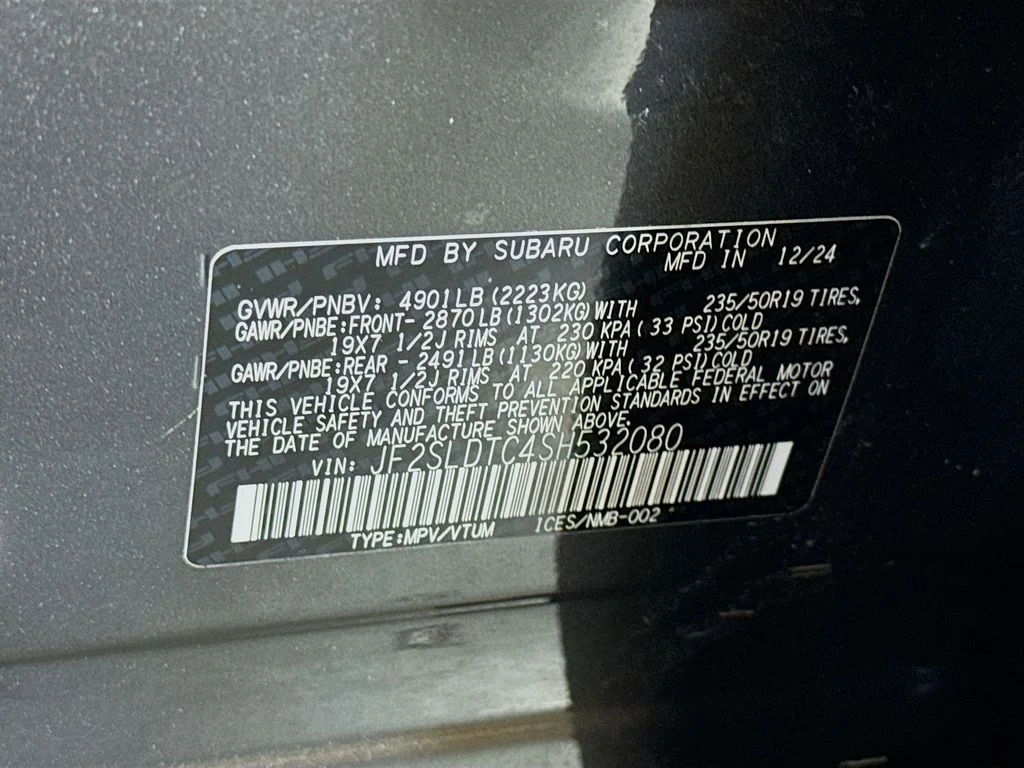 Certified Used 2025 Gray Subaru Touring image 42