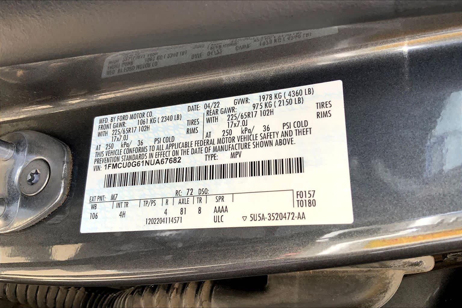 Used 2022 Carbonized Gray Metallic Ford SE image 32