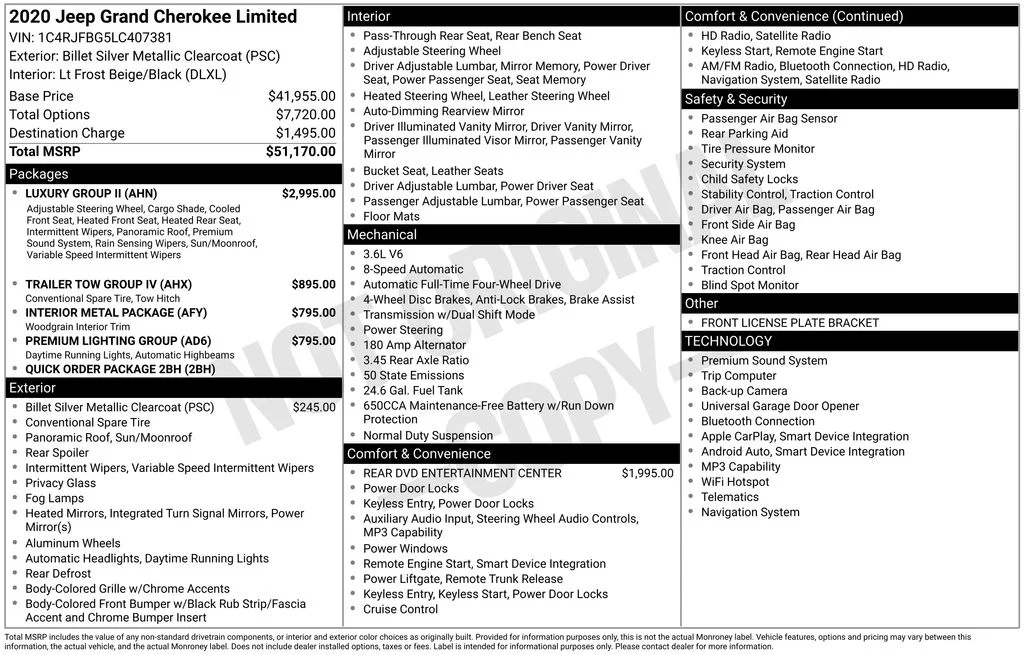 Certified Used 2020 Silver Jeep Limited image 7