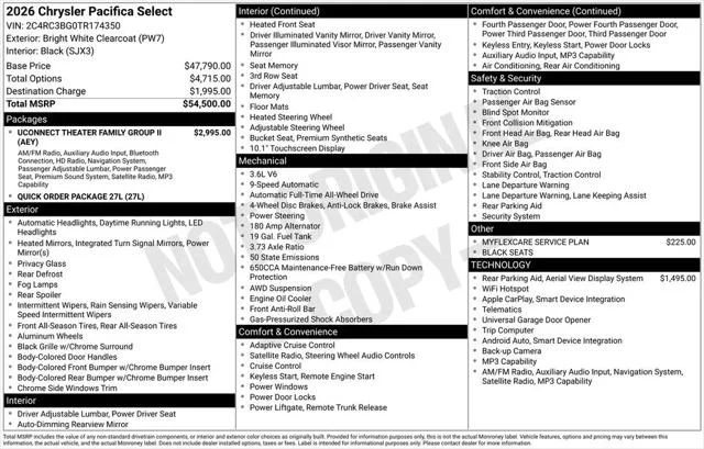 New 2026 Bright White Clear-Coat Exterior Paint Chrysler Select image 6