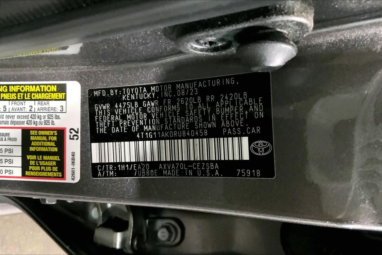 Used 2024 Predawn Gray Mica Toyota SE image 37
