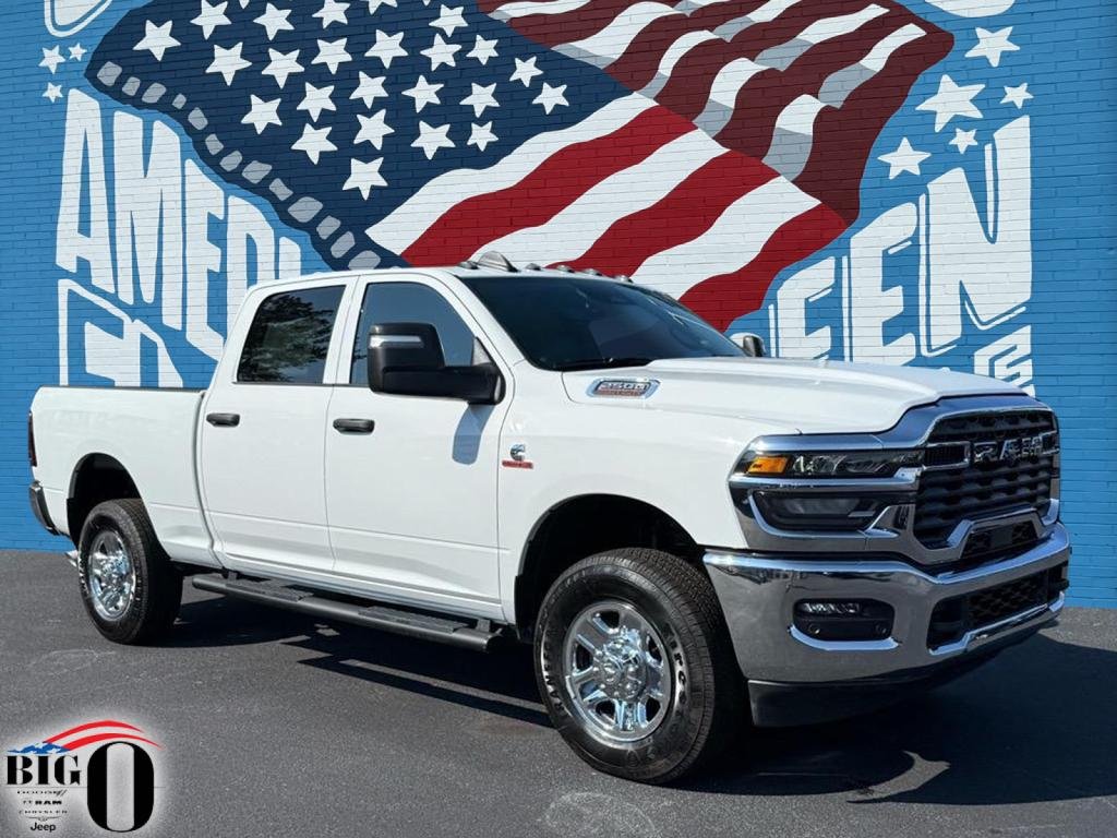 New 2025 Bright White Clear-Coat Exterior Paint RAM Tradesman Crew Cab 4x4 6