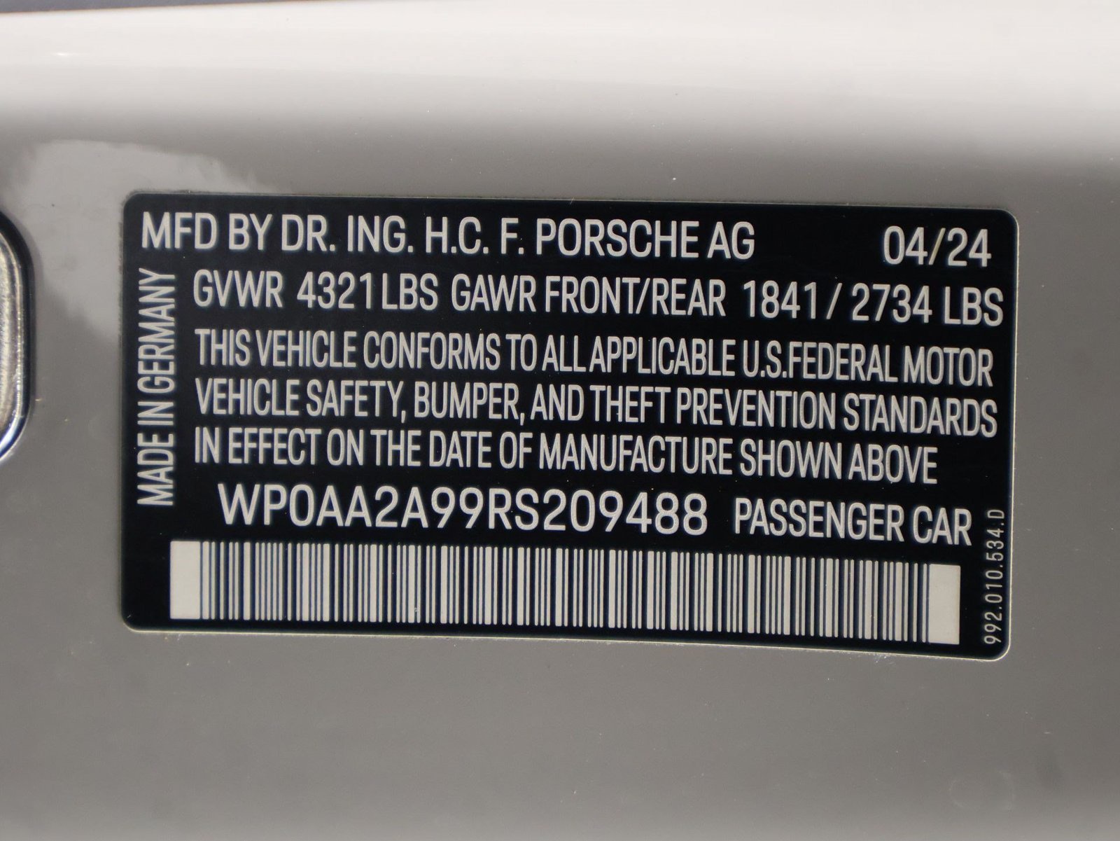 Certified Used 2024 Chlk/Chalk Porsche Carrera image 19