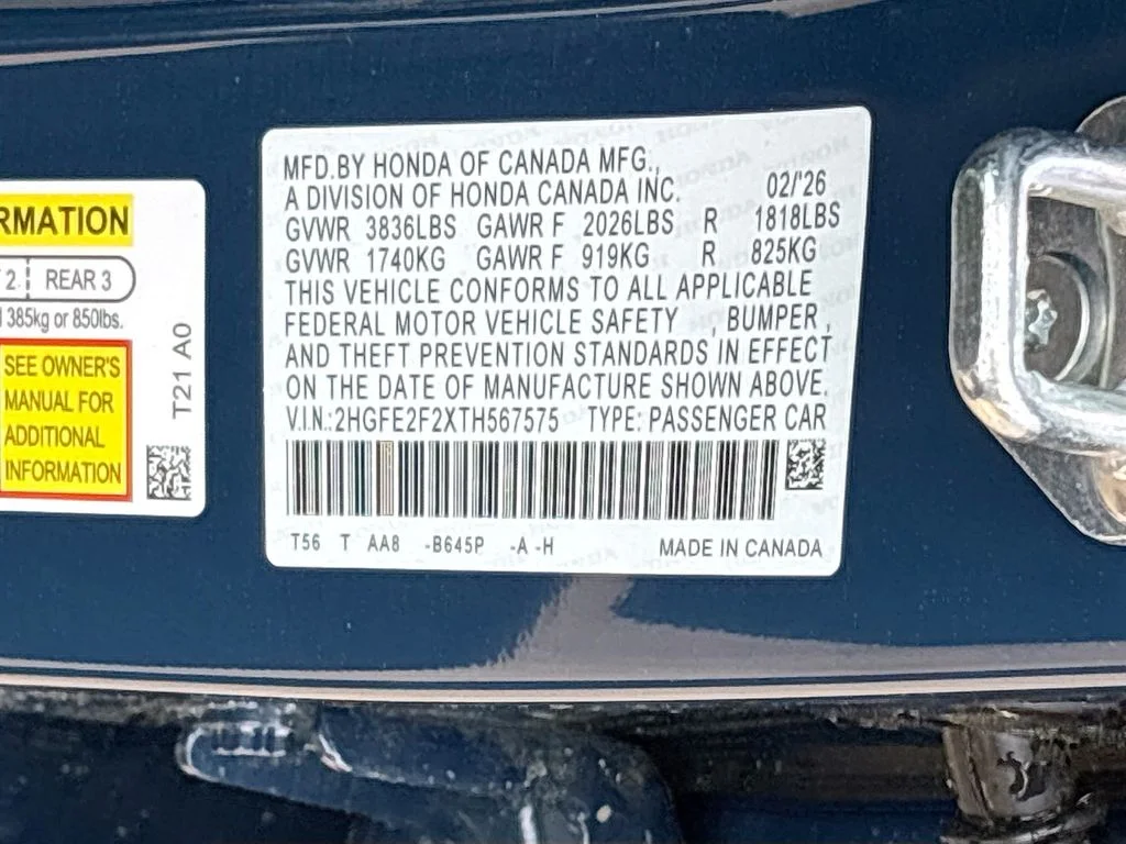 Used 2026 Blue Lagoon Pearl Honda LX image 36