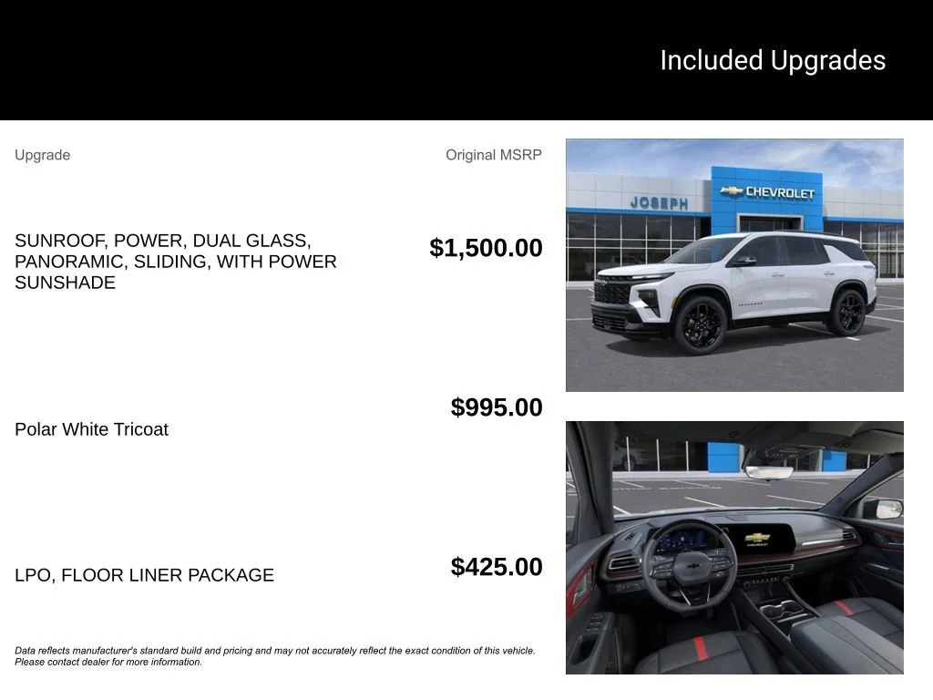 New 2026 Polar White Tricoat Chevrolet RS image 3