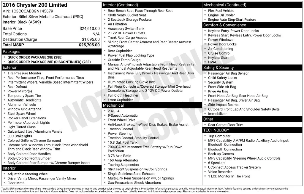 Used 2016 Silver Chrysler Limited image 2