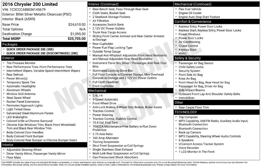 Used 2016 Silver Chrysler Limited image 2