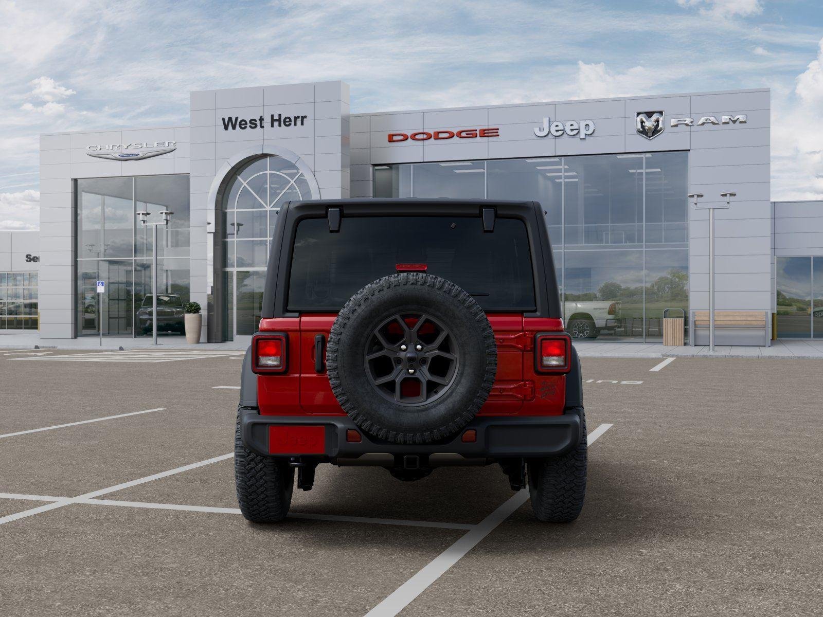 New 2026 Firecracker Red Clear-Coat Exterior Paint Jeep WRANGLER 4-DOOR WILLYS image 7