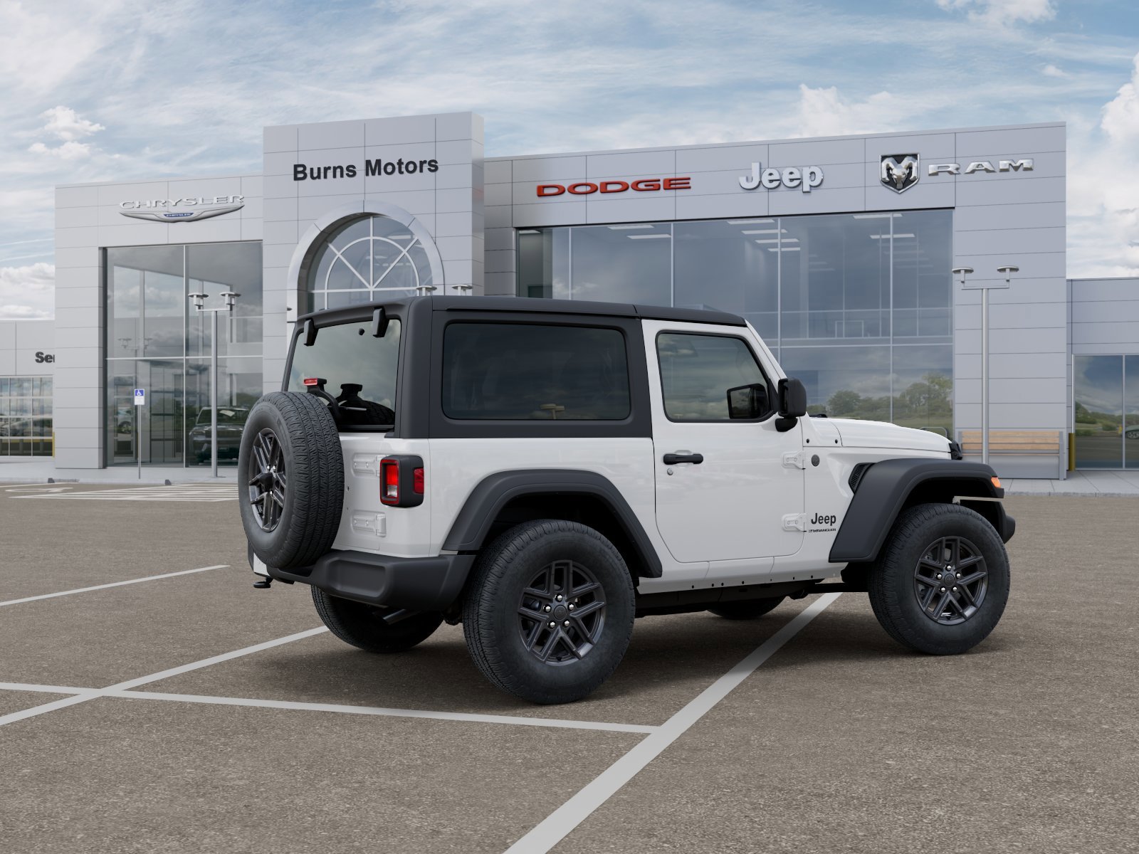 New 2026 Bright White Clear-Coat Exterior Paint Jeep Sport 2-Door image 4