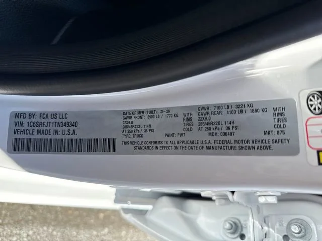 New 2026 Bright White Clear-Coat Exterior Paint RAM Laramie image 16