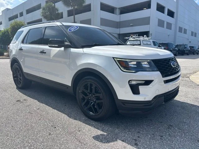 Certified Used 2018 White Platinum Ford Sport image 1