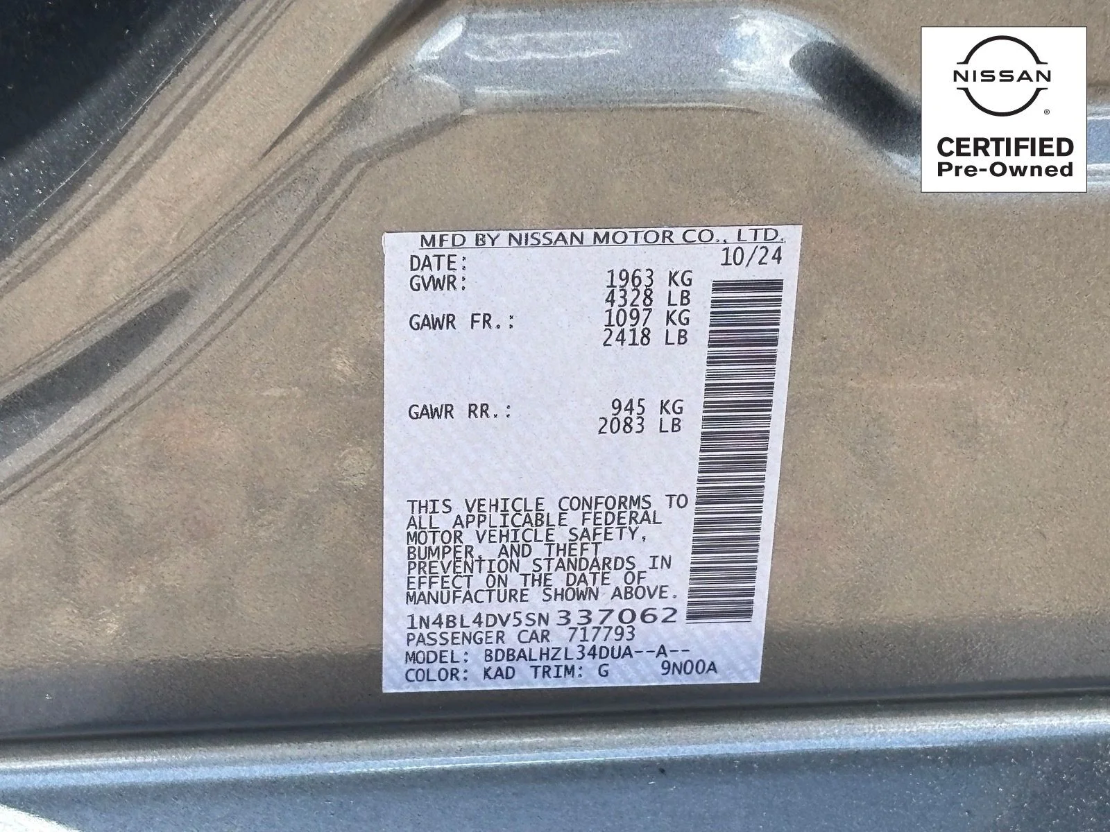 Used 2025 Gun Metallic Nissan 2.5 SV image 28