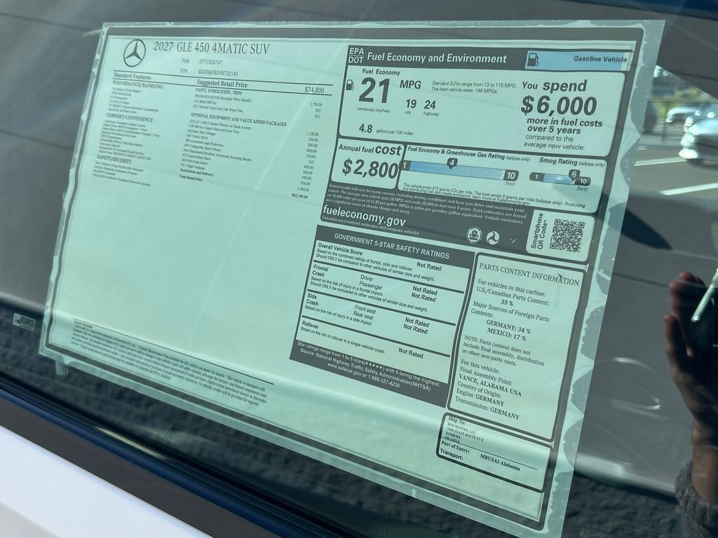New 2027 MANUFAKTUR Moonlight White Metallic Mercedes-Benz GLE 450 image 37