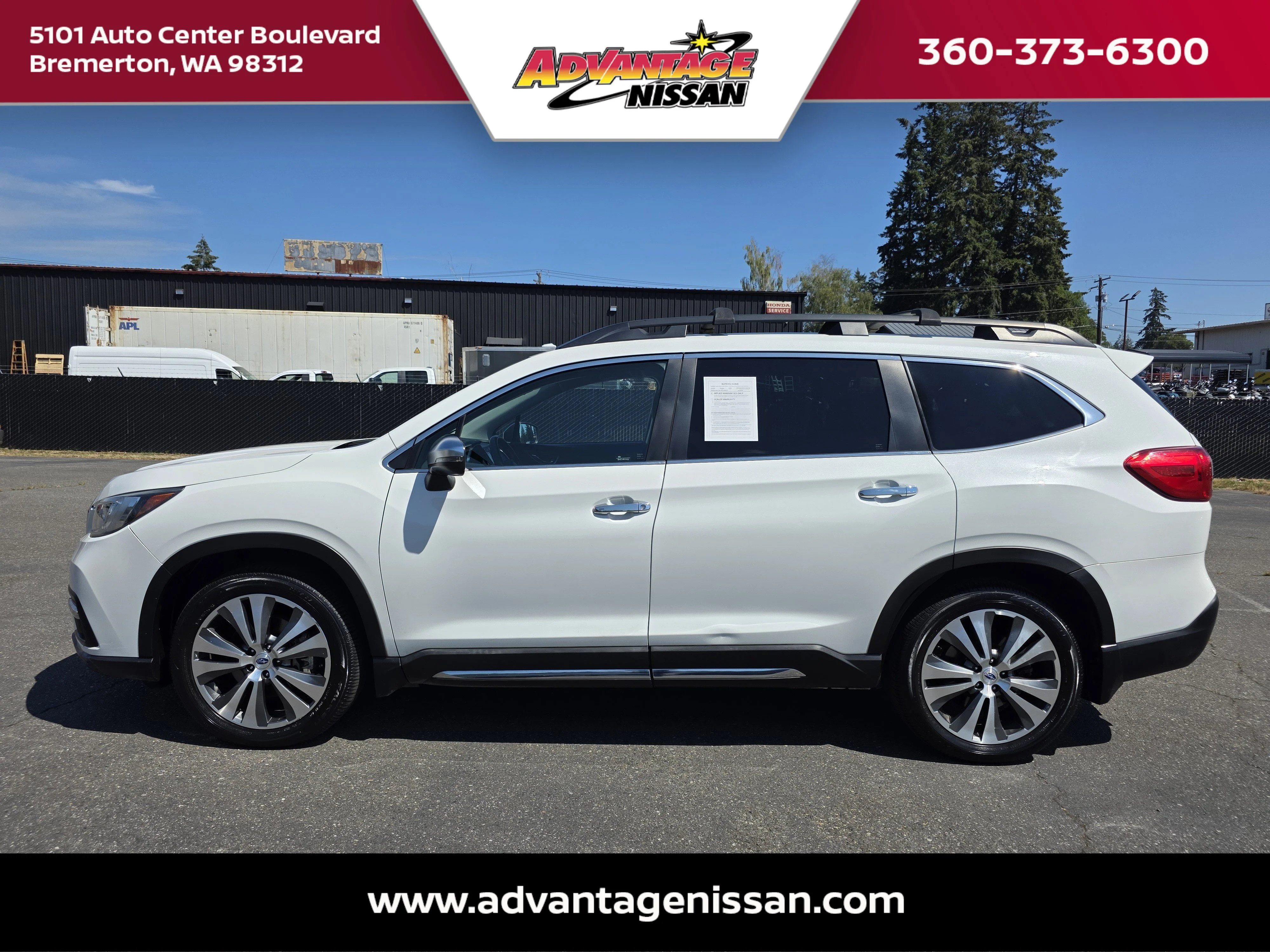 Used 2019 Crystal White Pearl Subaru Touring image 2