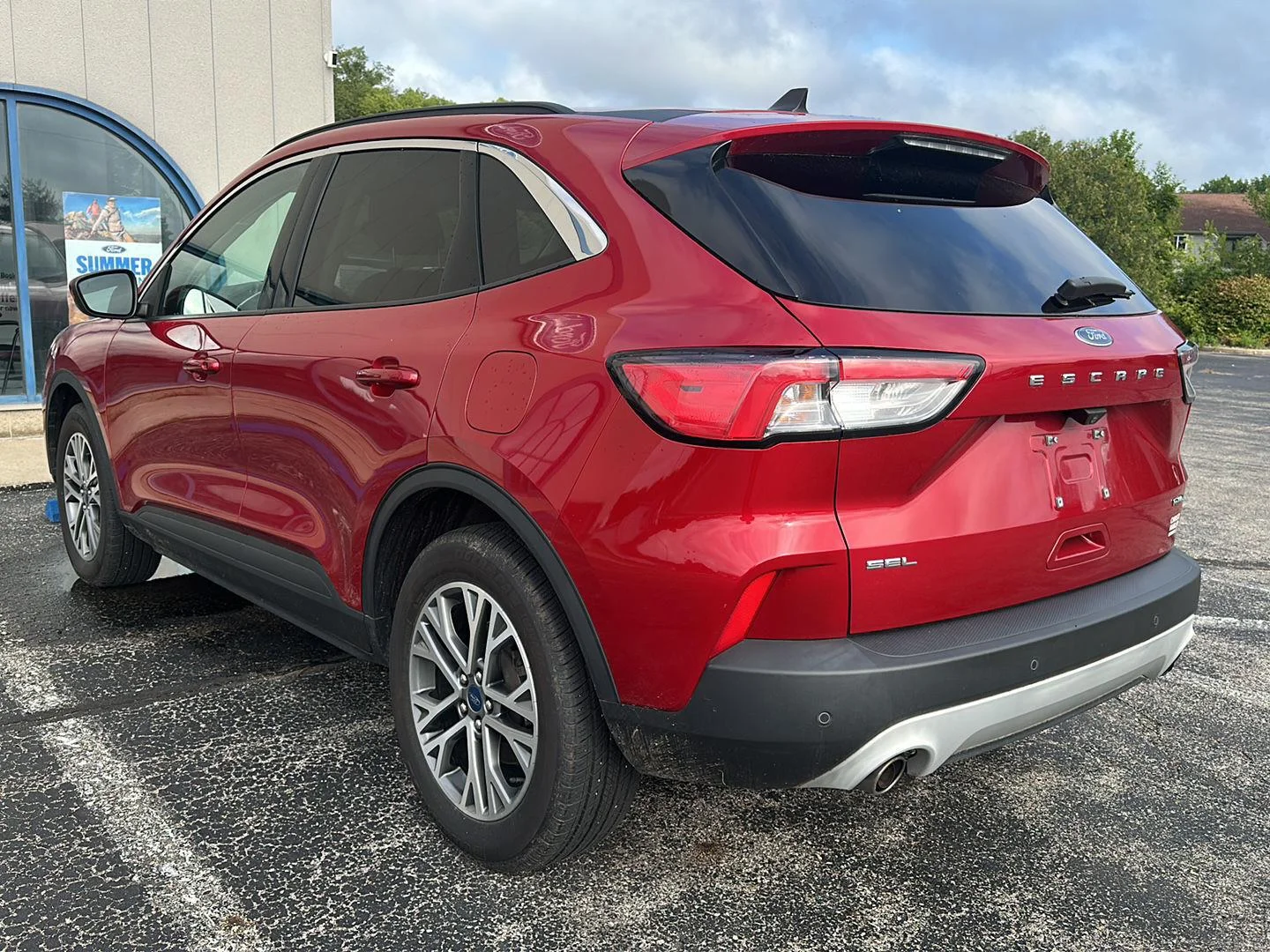 Used 2021 Rapid Red Metallic Tinted Clearcoat Ford SEL image 7