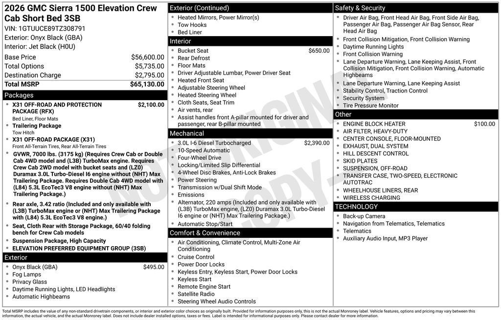2026 GMC Sierra 4WD Crew Cab Short Box Elevation's photo