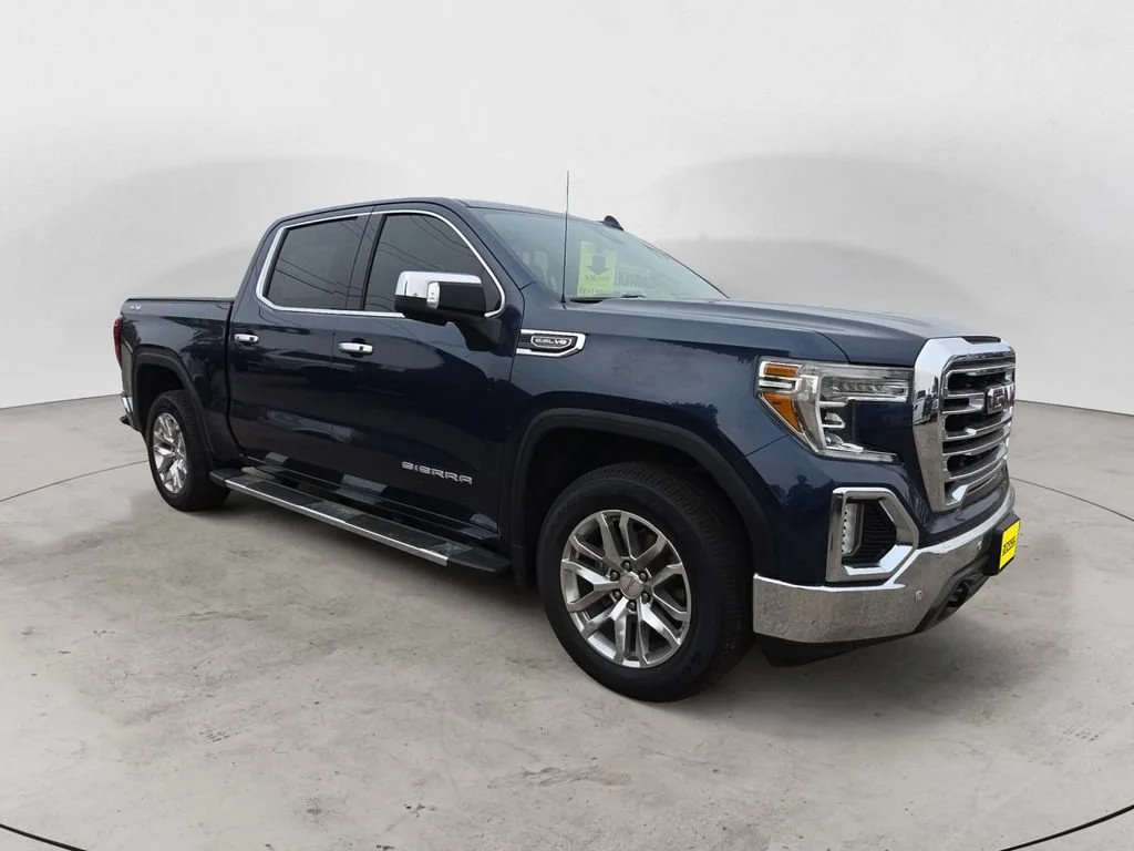 Used 2019 PACIFIC BLUE METALLIC GMC SLT image 3