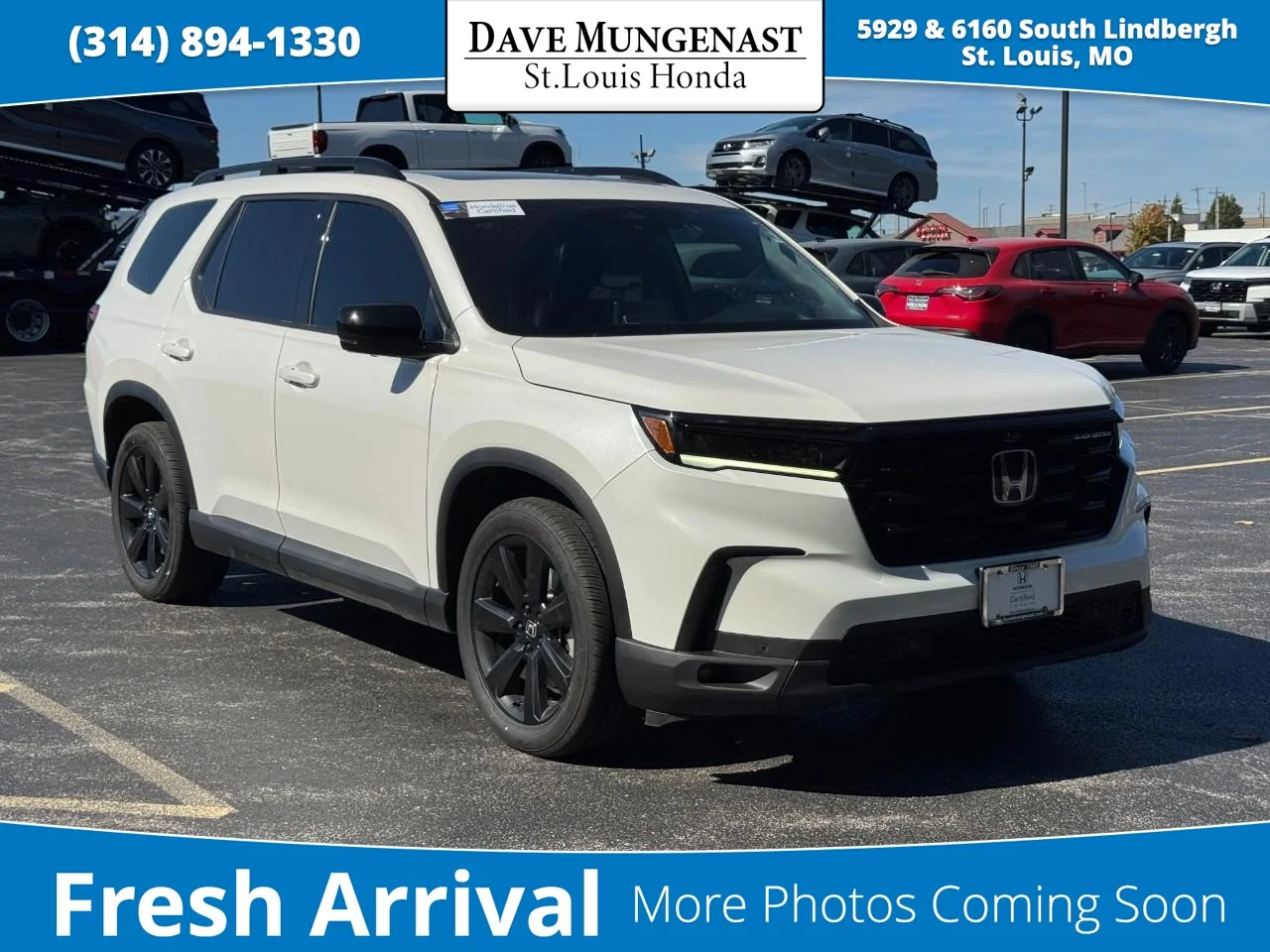 Certified Used 2025 Platinum White Pearl Honda AWD Black Edition image 1