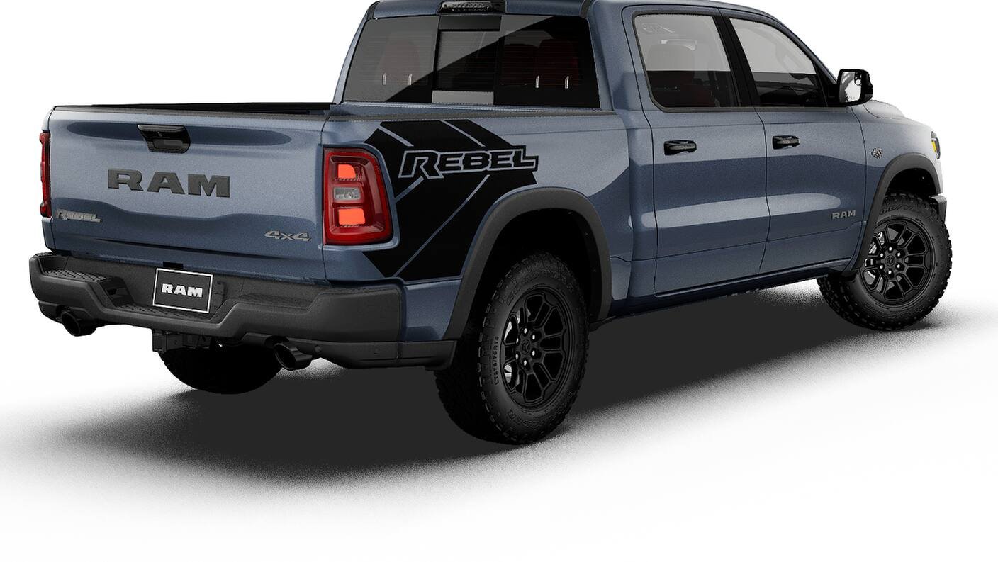 New 2027 Forged Blue Metallic Exterior Paint RAM REBEL image 2