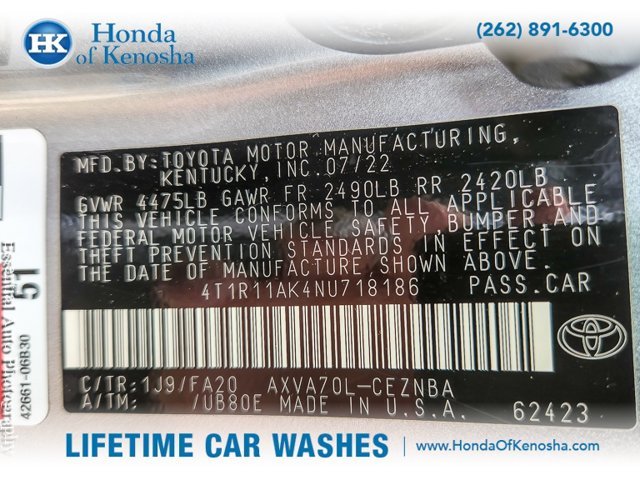 Used 2022 Celestial Silver Metallic Toyota LE image 22