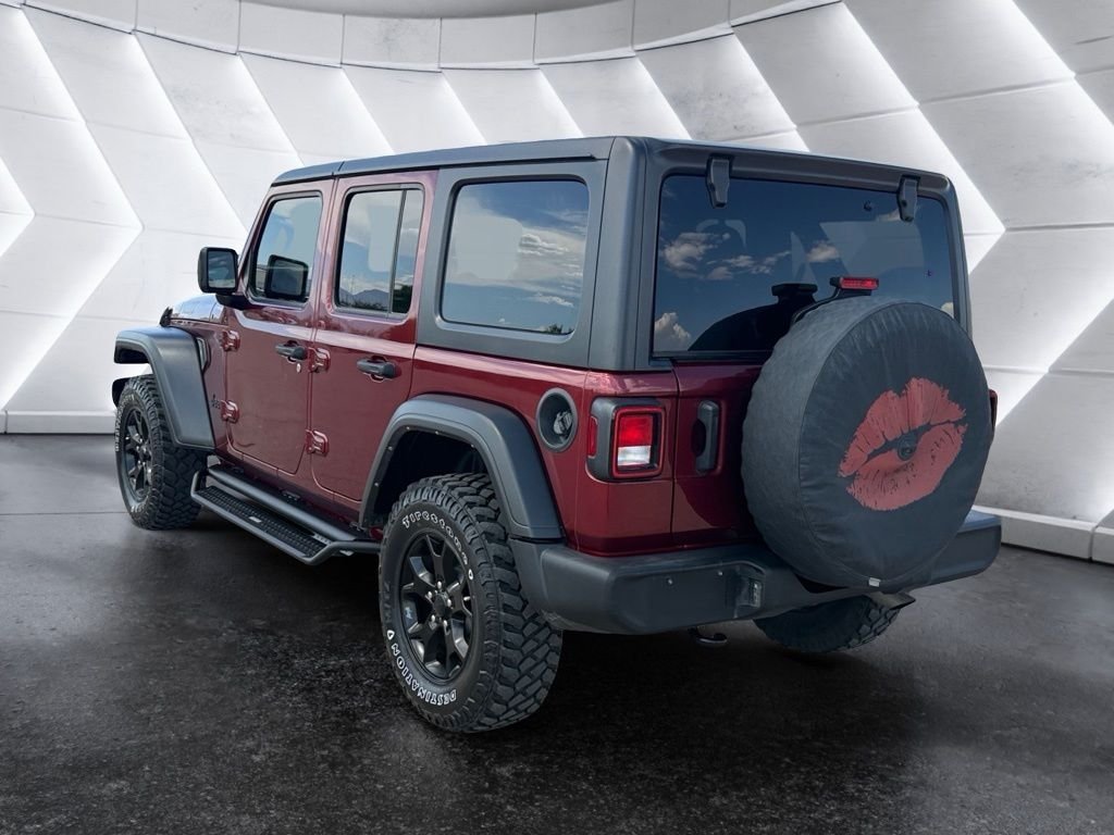 Used 2021 Red Jeep Unlimited Willys image 4