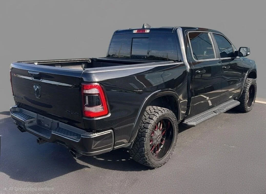 Used 2021 Diamond Black Crystal Pearlcoat Ram Laramie image 4