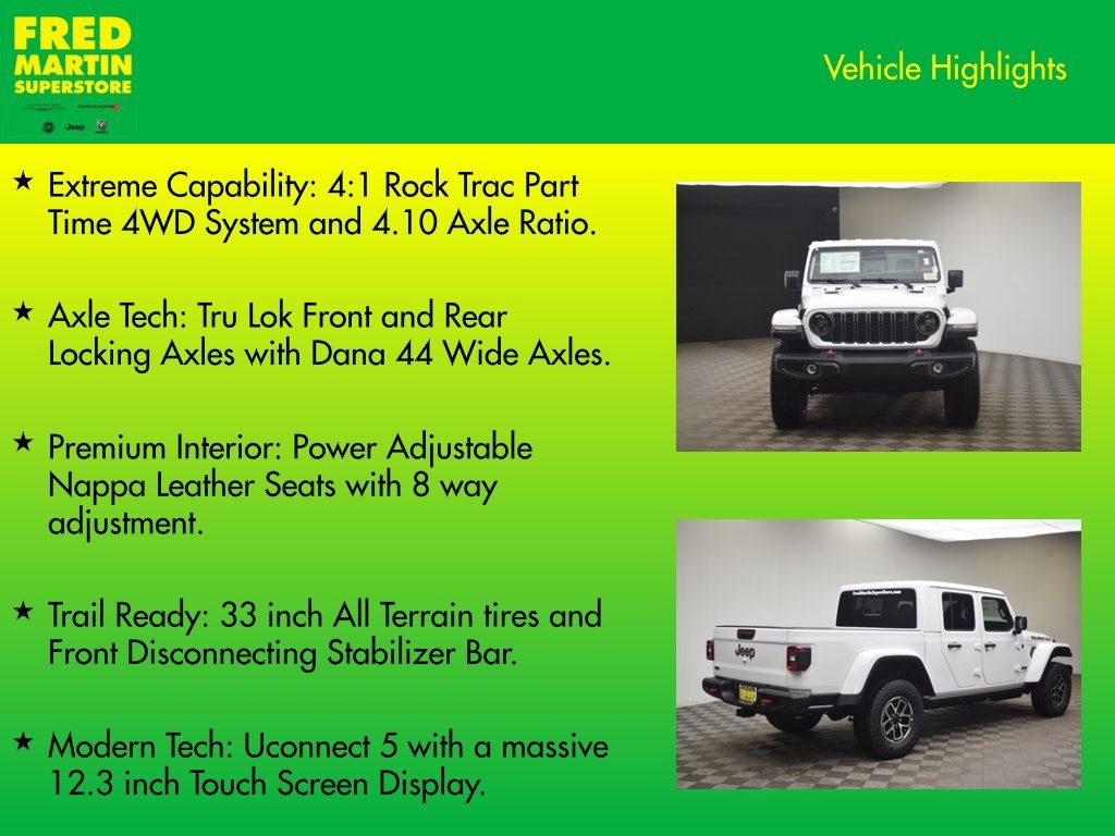 New 2026 Bright White Clear-Coat Exterior Paint Jeep Rubicon image 15