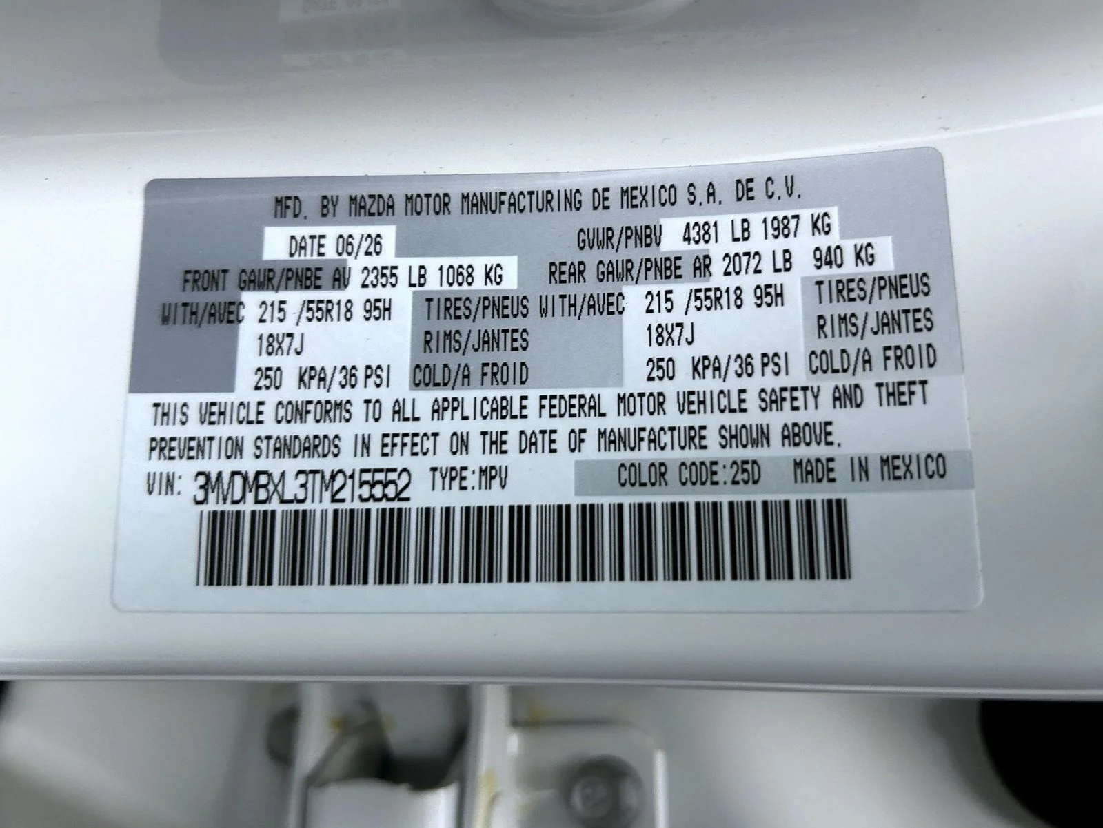New 2026 White Mazda 2.5 S Aire Edition image 26