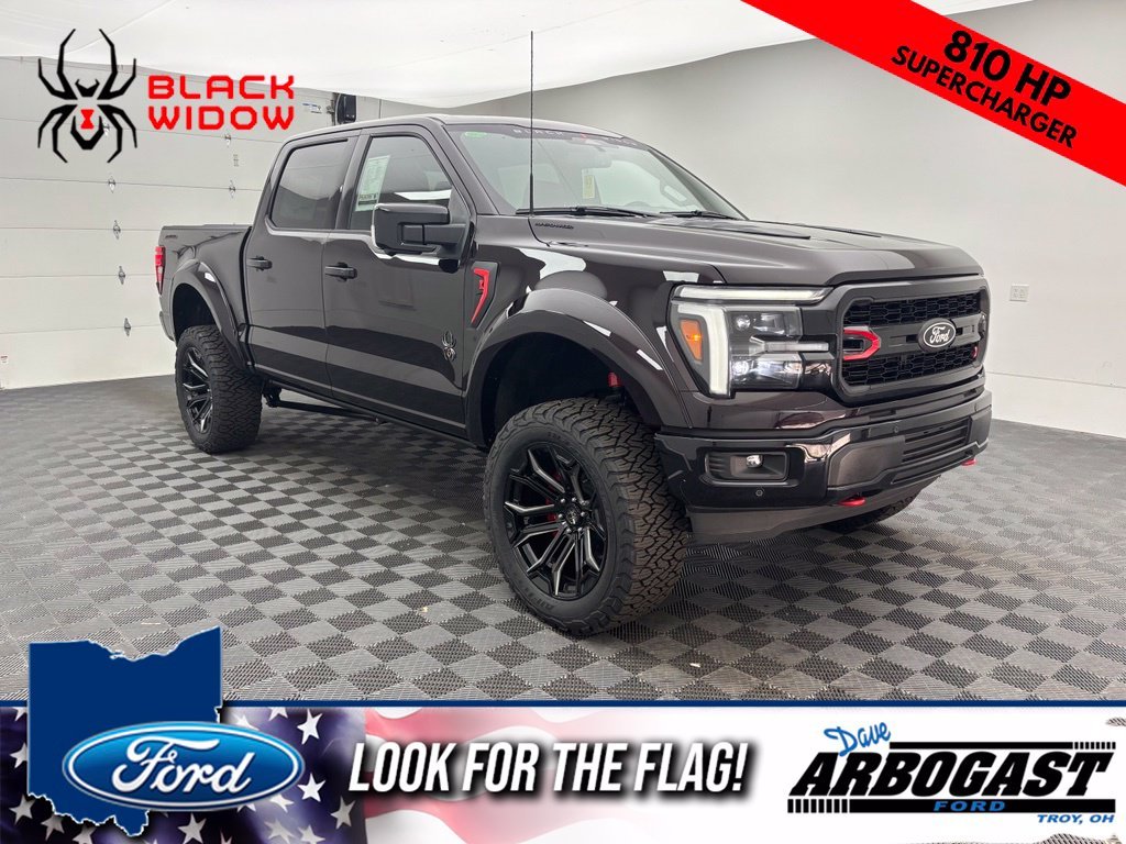 New 2026 Black Ford Lariat Limited Edition Black Widow Lifted Truck image 1