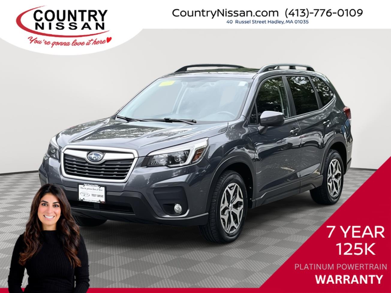 Used 2021 Magnetite Gray Metallic Subaru Premium image 1