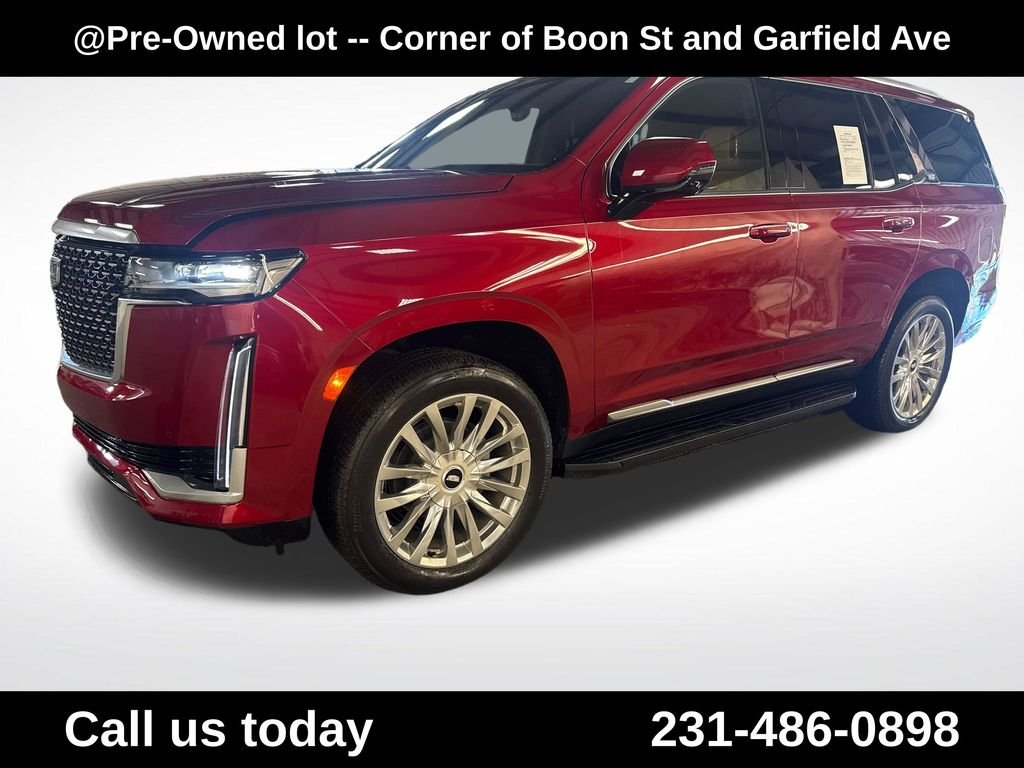 Used 2021 Red Cadillac Premium Luxury image 1