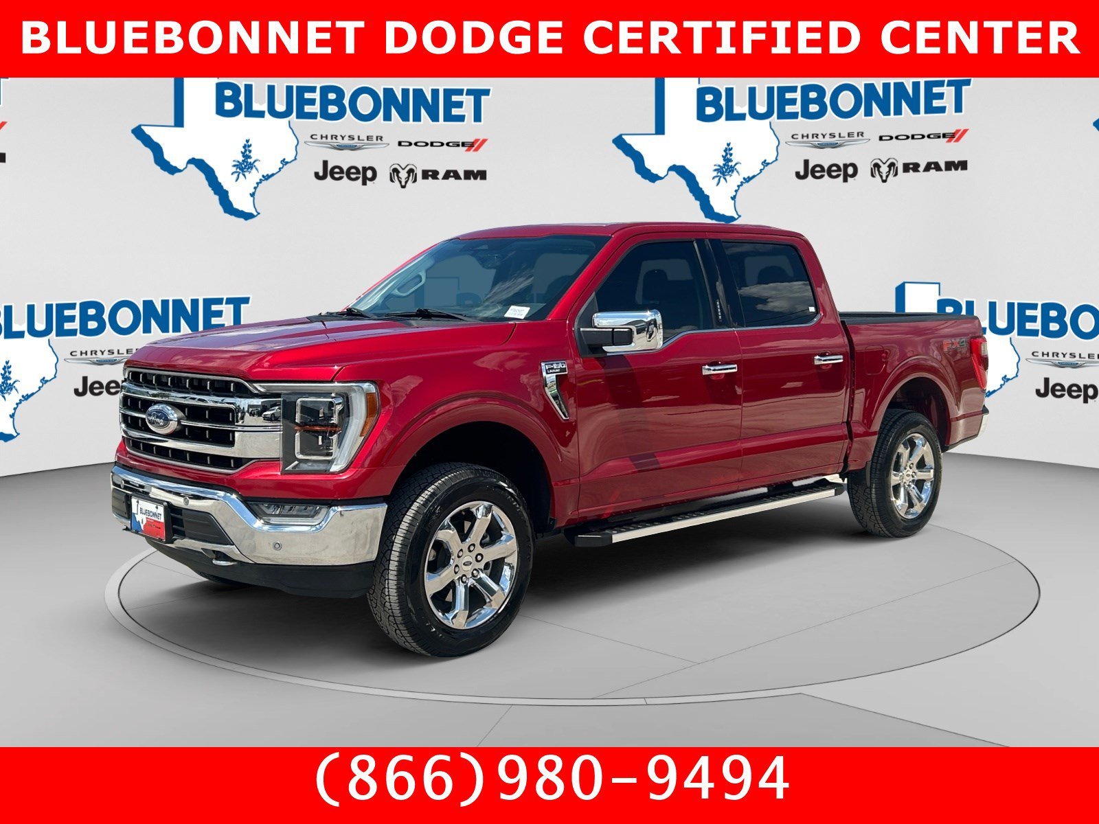 Used 2023 Rapid Red Metallic Tinted Clearcoat Ford LARIAT image 1