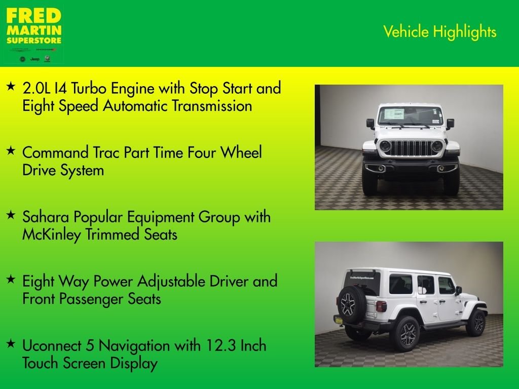 New 2026 Bright White Clear-Coat Exterior Paint Jeep Sahara image 7