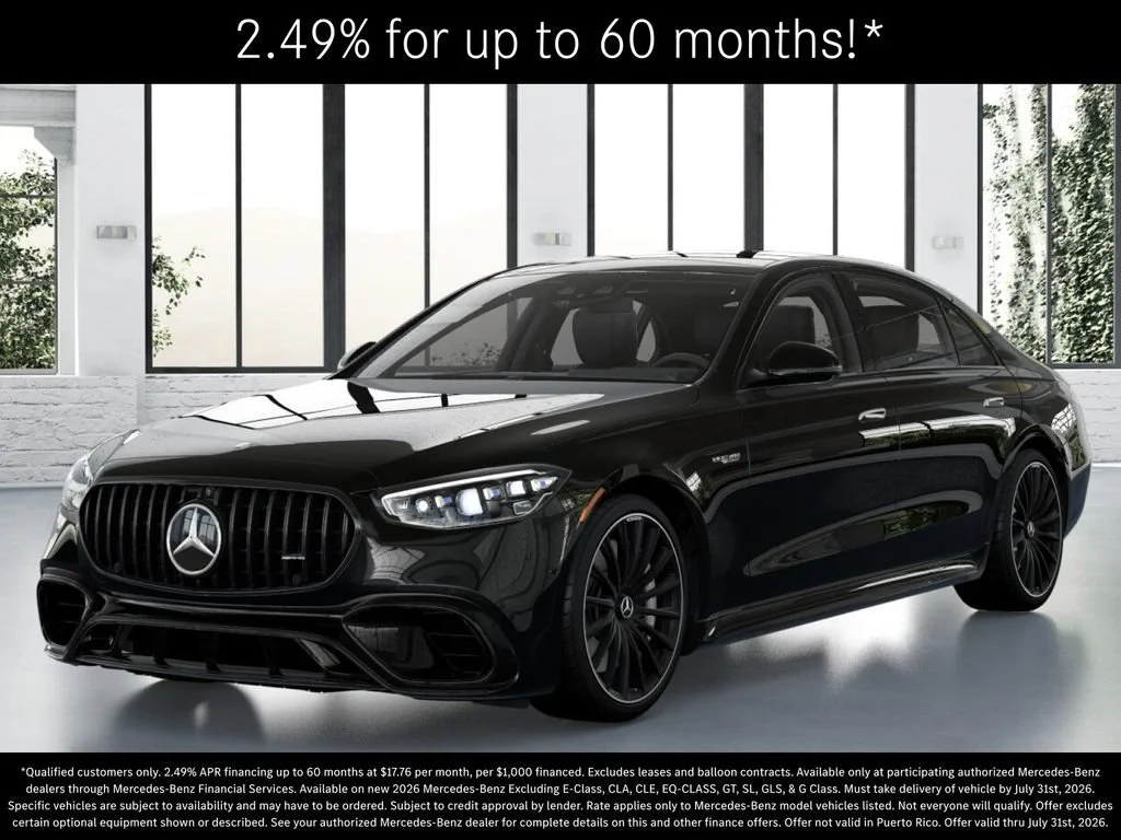 New 2026 Obsidian Black Metallic Mercedes-Benz AMG® S 63 E 4MATIC Sedan image 43