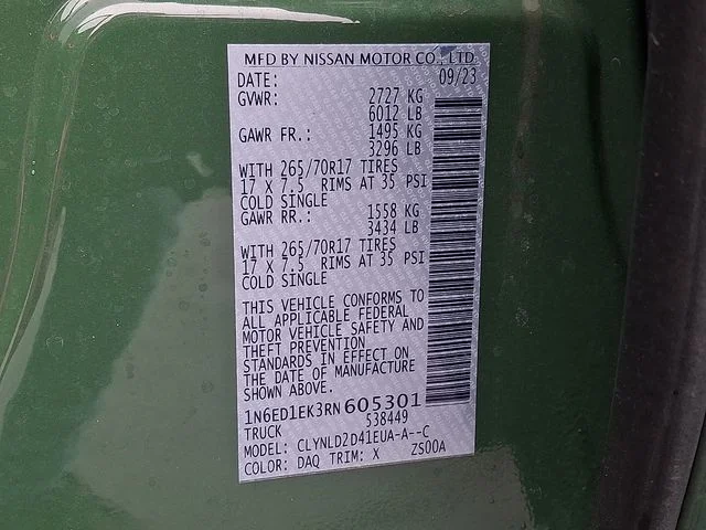 Used 2024 Green Nissan PRO-4X image 26
