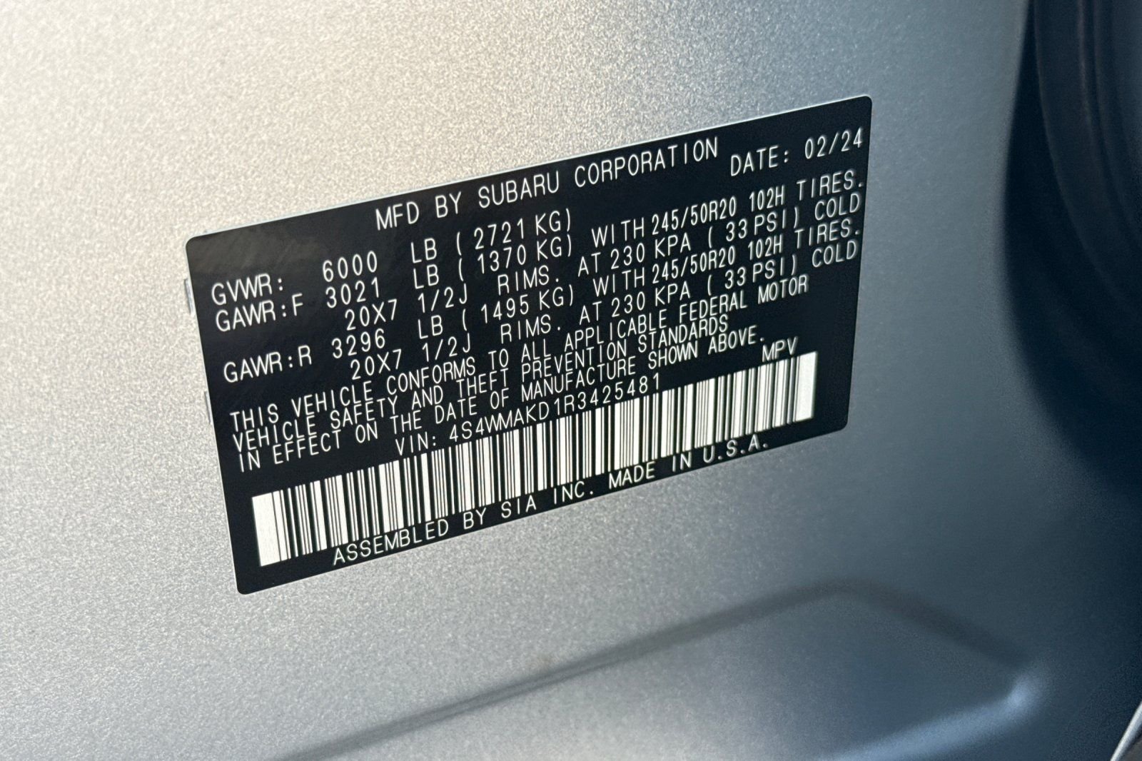 Used 2024 Silver Subaru Onyx Edition image 28