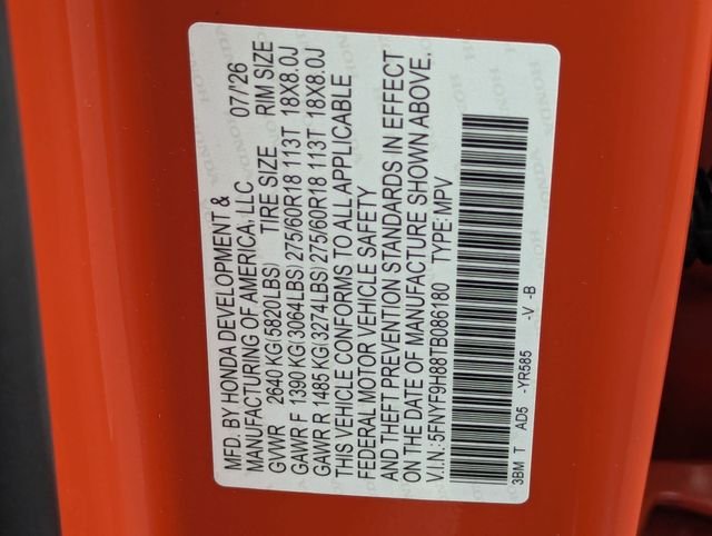 New 2026 Sunset Orange Honda TrailSport Elite image 26