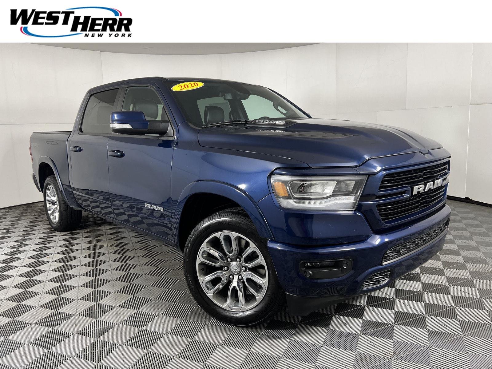 Used 2020 Patriot Blue Pearlcoat Ram Laramie image 1