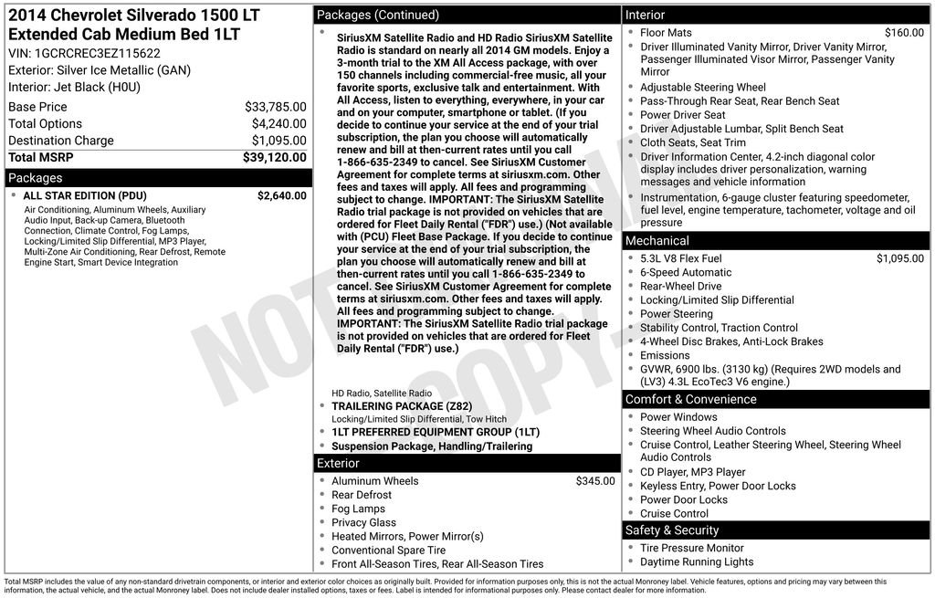 Used 2014 Chevrolet Silverado 1500 LT with VIN 1GCRCREC3EZ115622 for sale in Port Orchard, WA