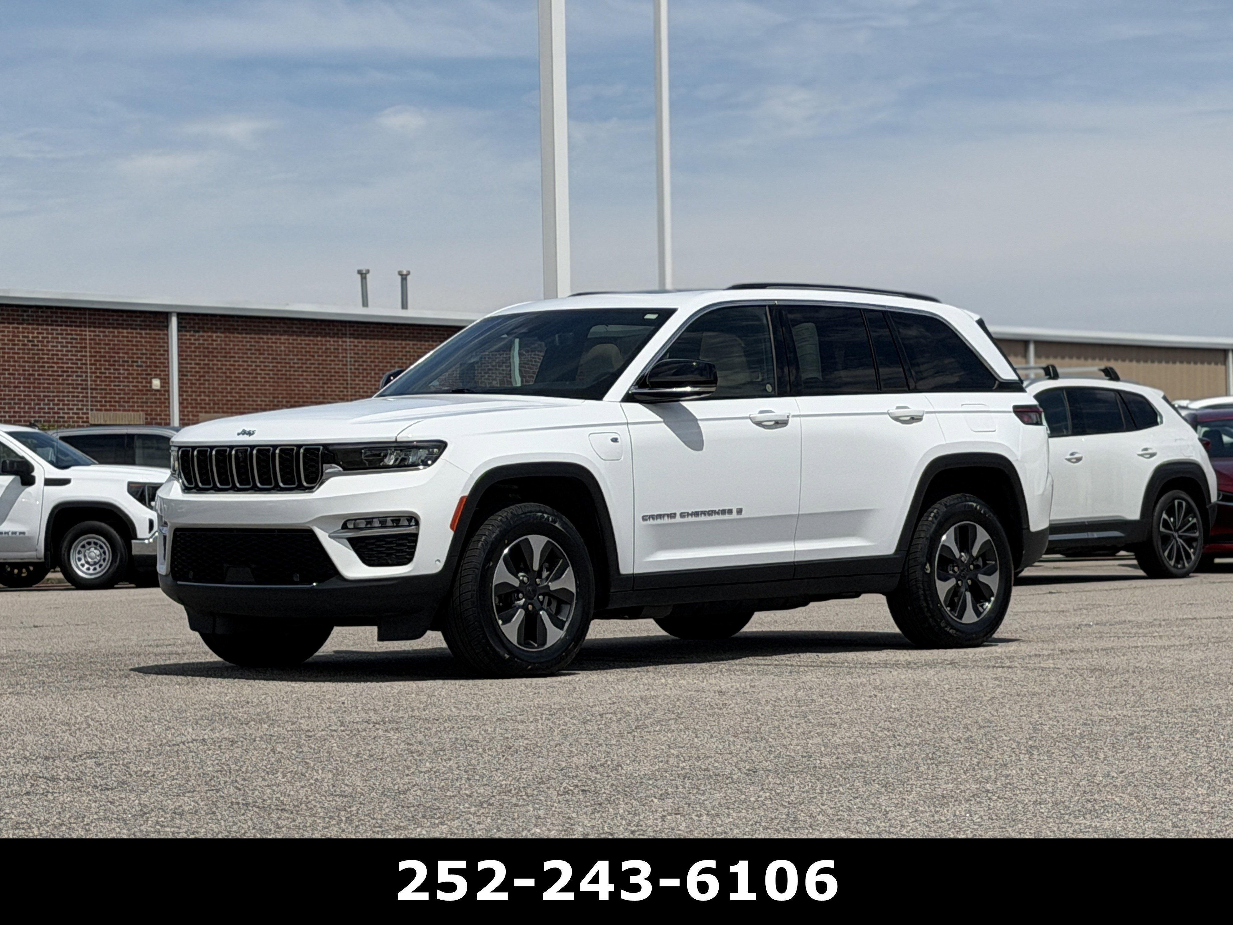 Used 2022 Bright White Clearcoat Jeep 4xe image 3