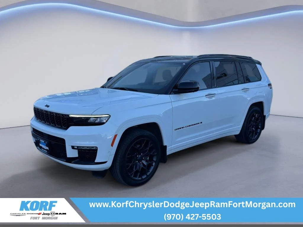 Used 2025 Bright White Clearcoat Jeep Summit Reserve image 1