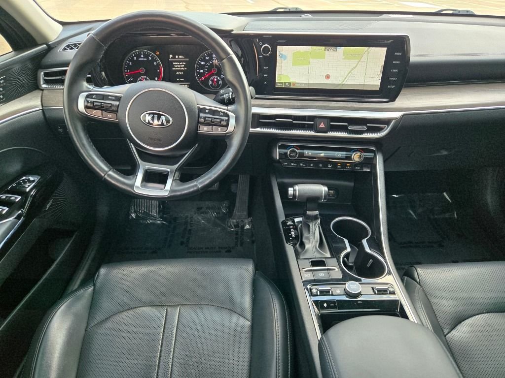 Used 2021 Sapphire Blue Kia EX image 16