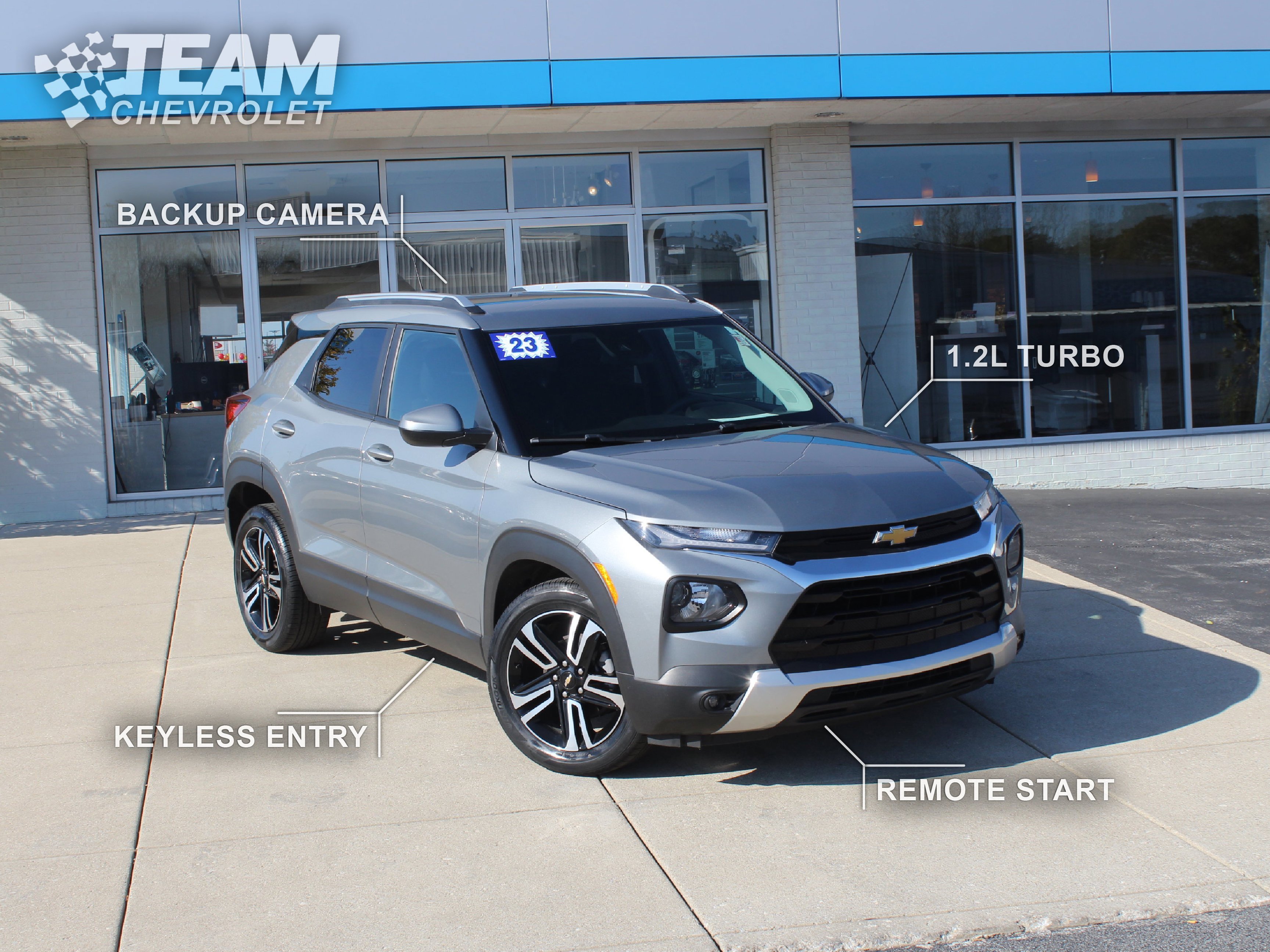 Used 2023 STERLING GRAY METALLIC Chevrolet LT image 2