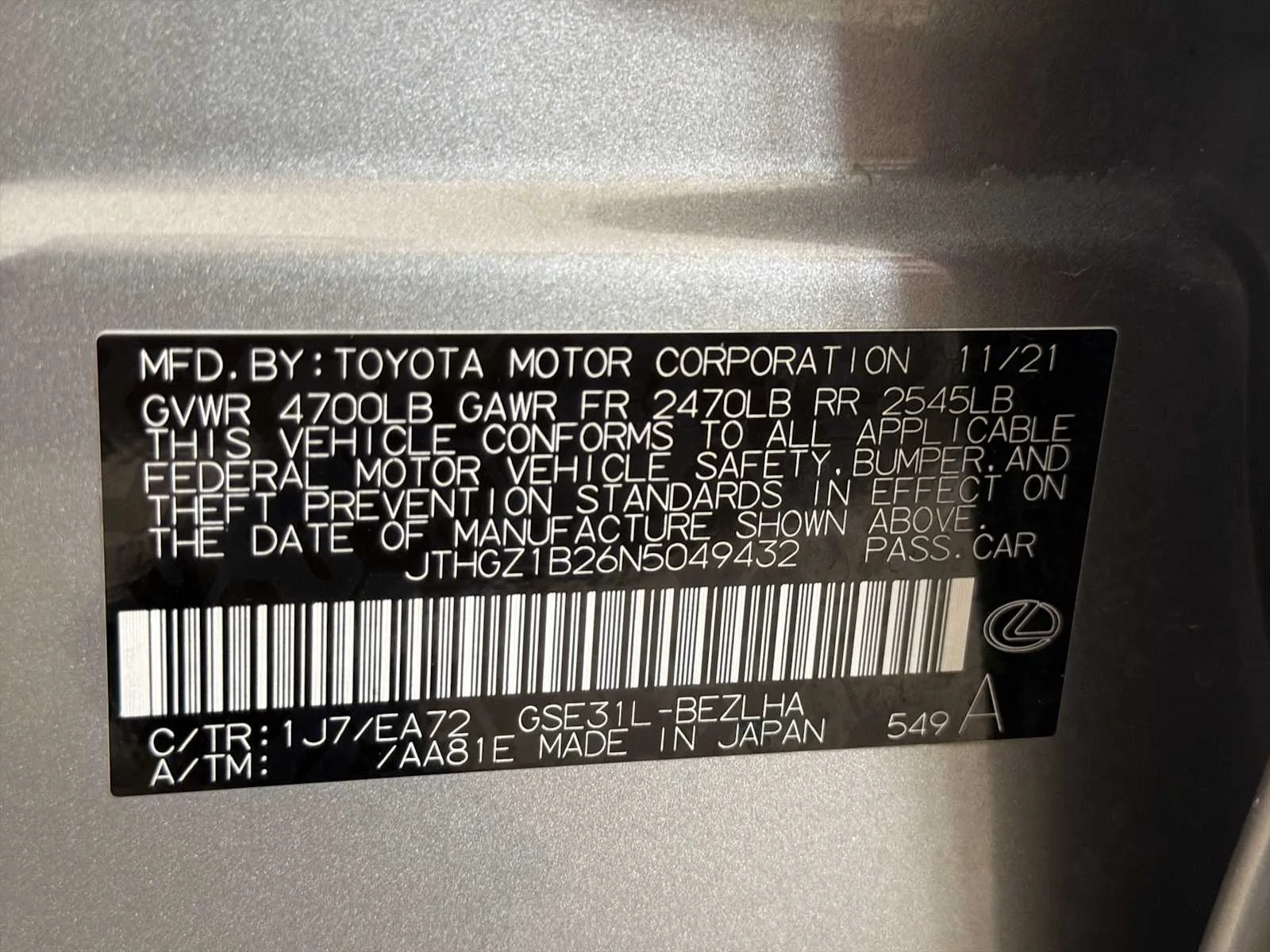 Used 2022 Silver Lexus F SPORT image 35