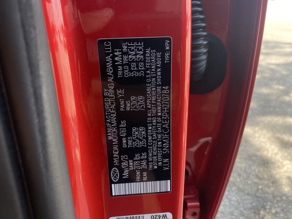 Certified Used 2023 Calypso Red Hyundai SEL image 36