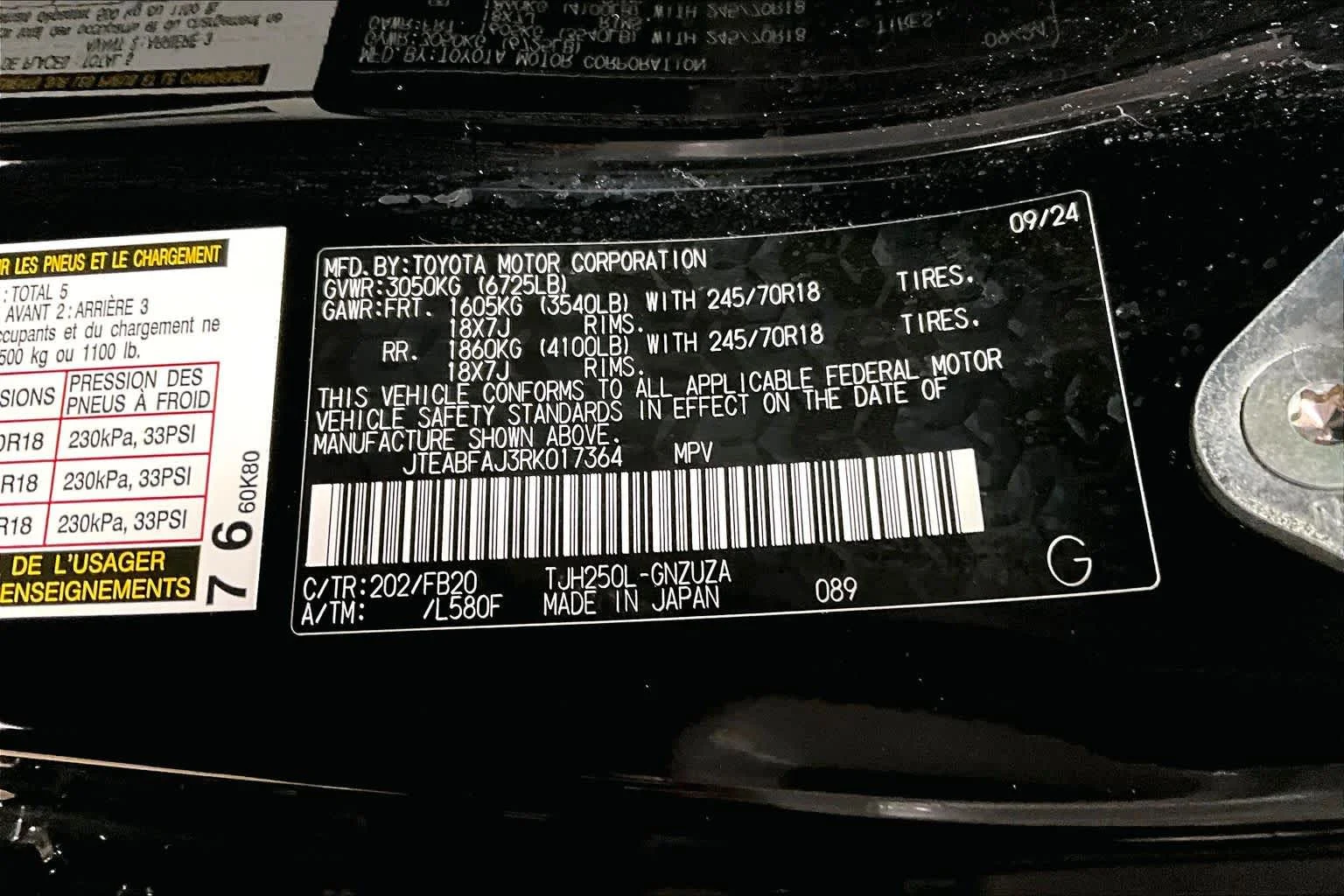 Certified Used 2024 Black Toyota 1958 image 33